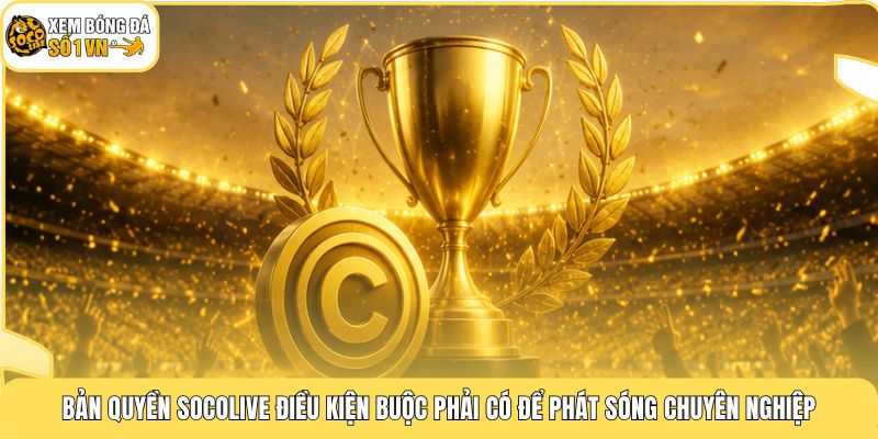 Bản Quyền Socolive 1 Bản quyền Socolive điều kiện buộc phải có để phát sóng chuyên nghiệp